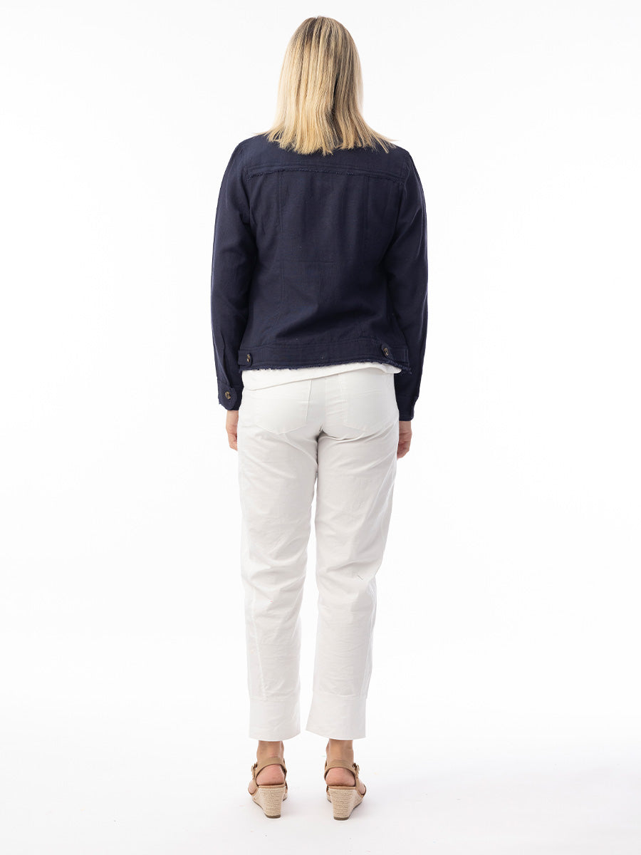 Orientique | Linen Essentials Jacket - Navy image 2