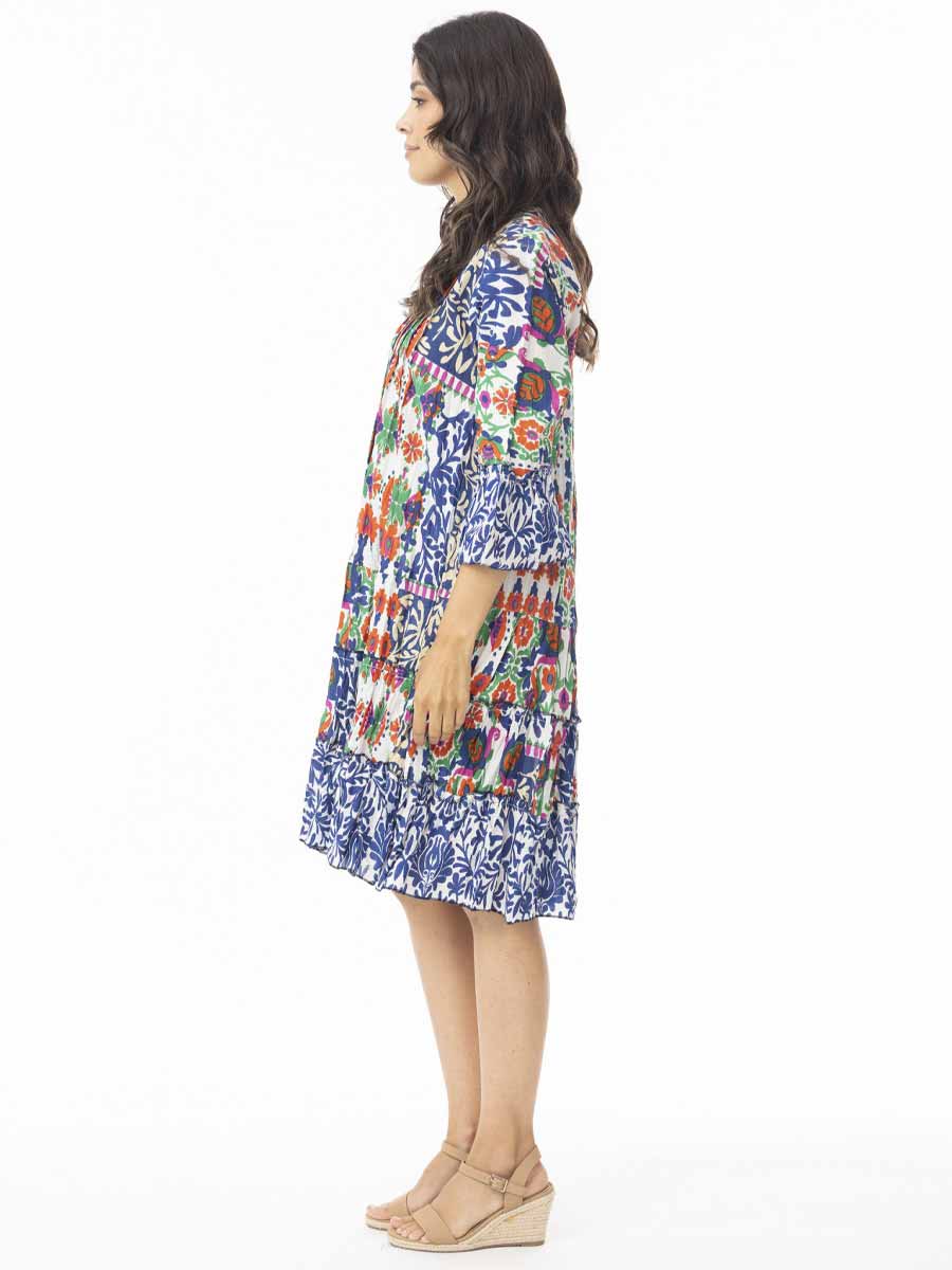 Buzios Layer Dress with Frill Sleeve image 2