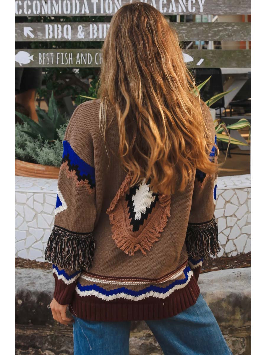 Desert Diamond Cardigan in Brown | Isabella Bohemian image 1
