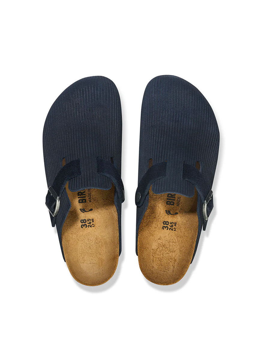 Birkenstock | Boston Corduroy Midnight Embossed Suede Leather image 2