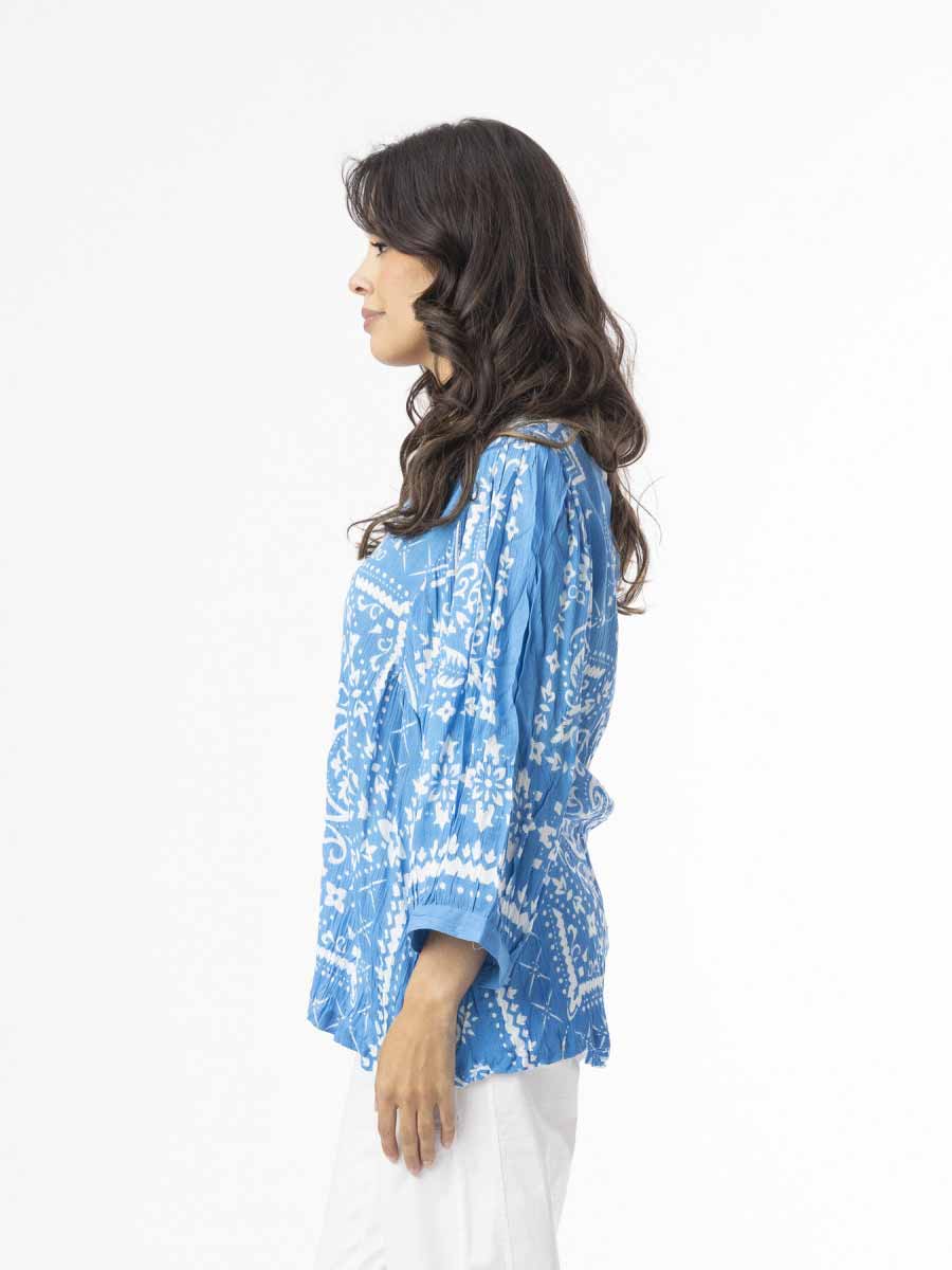 Bandana Blue Boho Top image 2