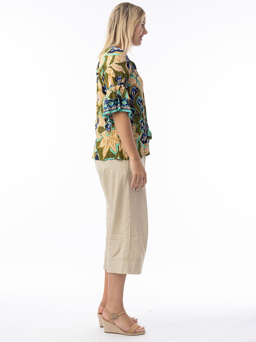Orientique | Playa Brava Top Frill Sleeve image 2