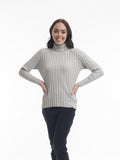Orientique | Turtle Neck Knit Rib Top Grey Melange - 12 image