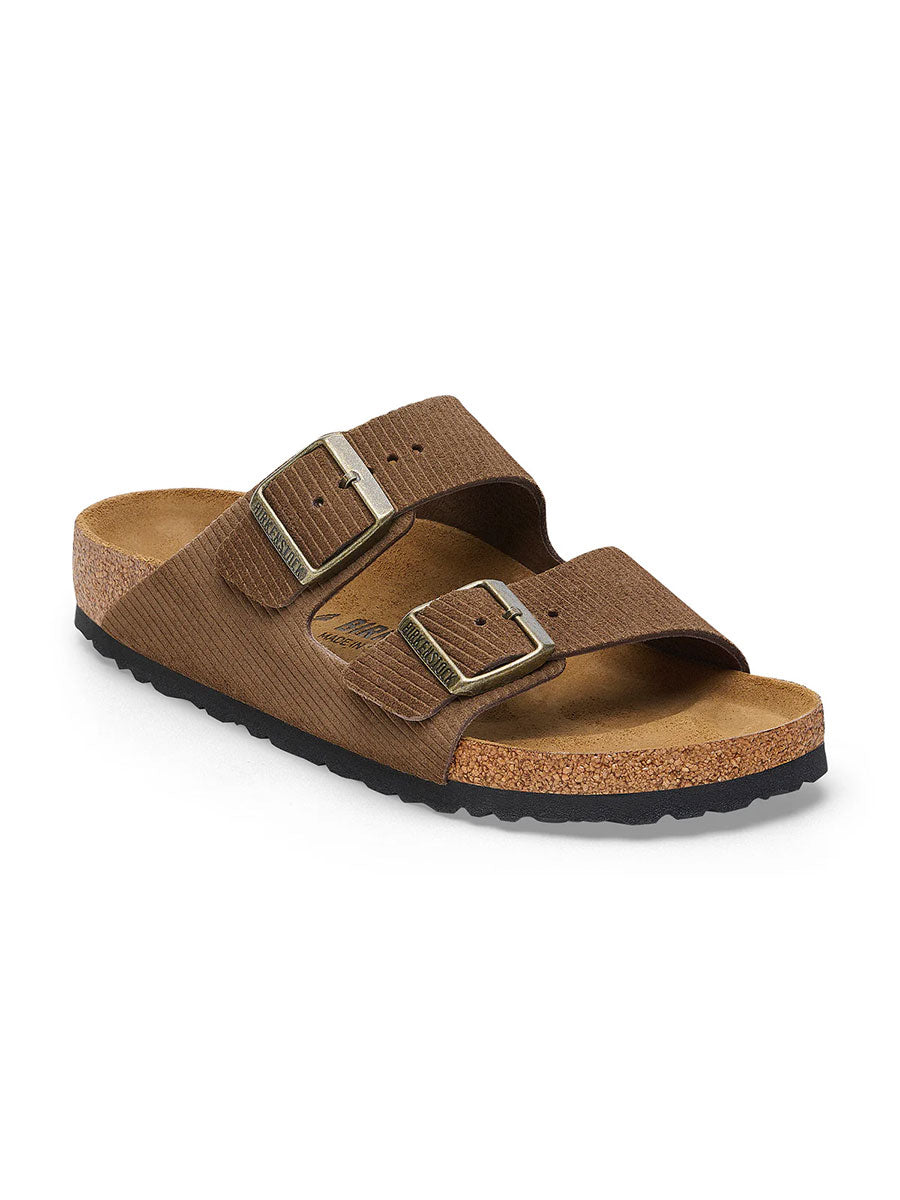 Birkenstock | Arizona Corduroy Dark Tea Embossed Suede Leather - 44 image