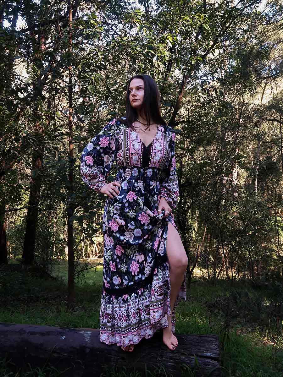 Sofia Long Sleeve Boho Maxi Dress image 3