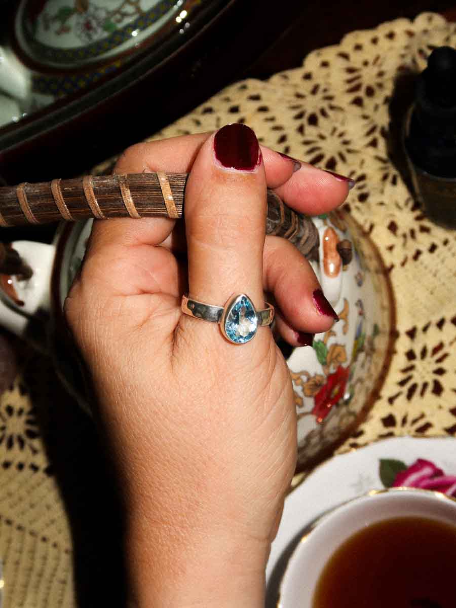 Callie Ring | Blue Topaz | Size 12 image 2