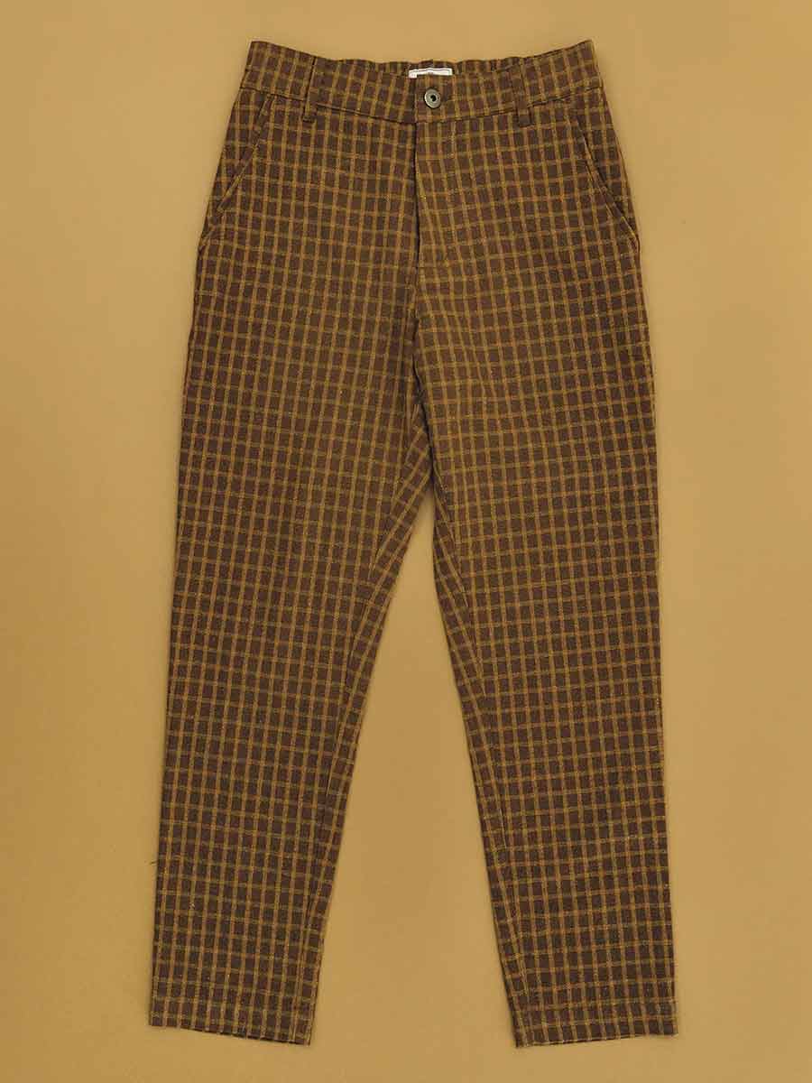 Ottway | Kora - Brown Checked Pants image 5