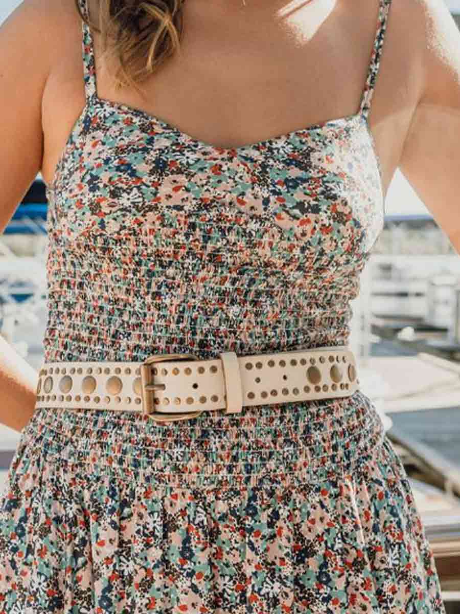 Rasam Studded Leather Belt image 1