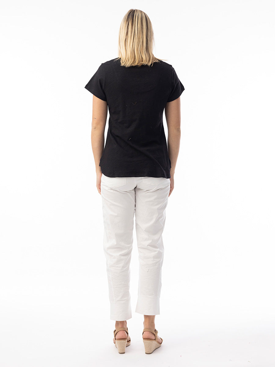 Orientique | Knit Essentials Tee V-Neck - Black image 2