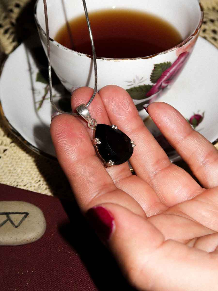 Ebony Pendant | Smoky Quartz image 2