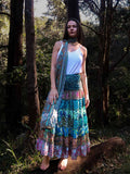 Olivia Tiered Maxi Skirt in Blue - FREE SIZE image
