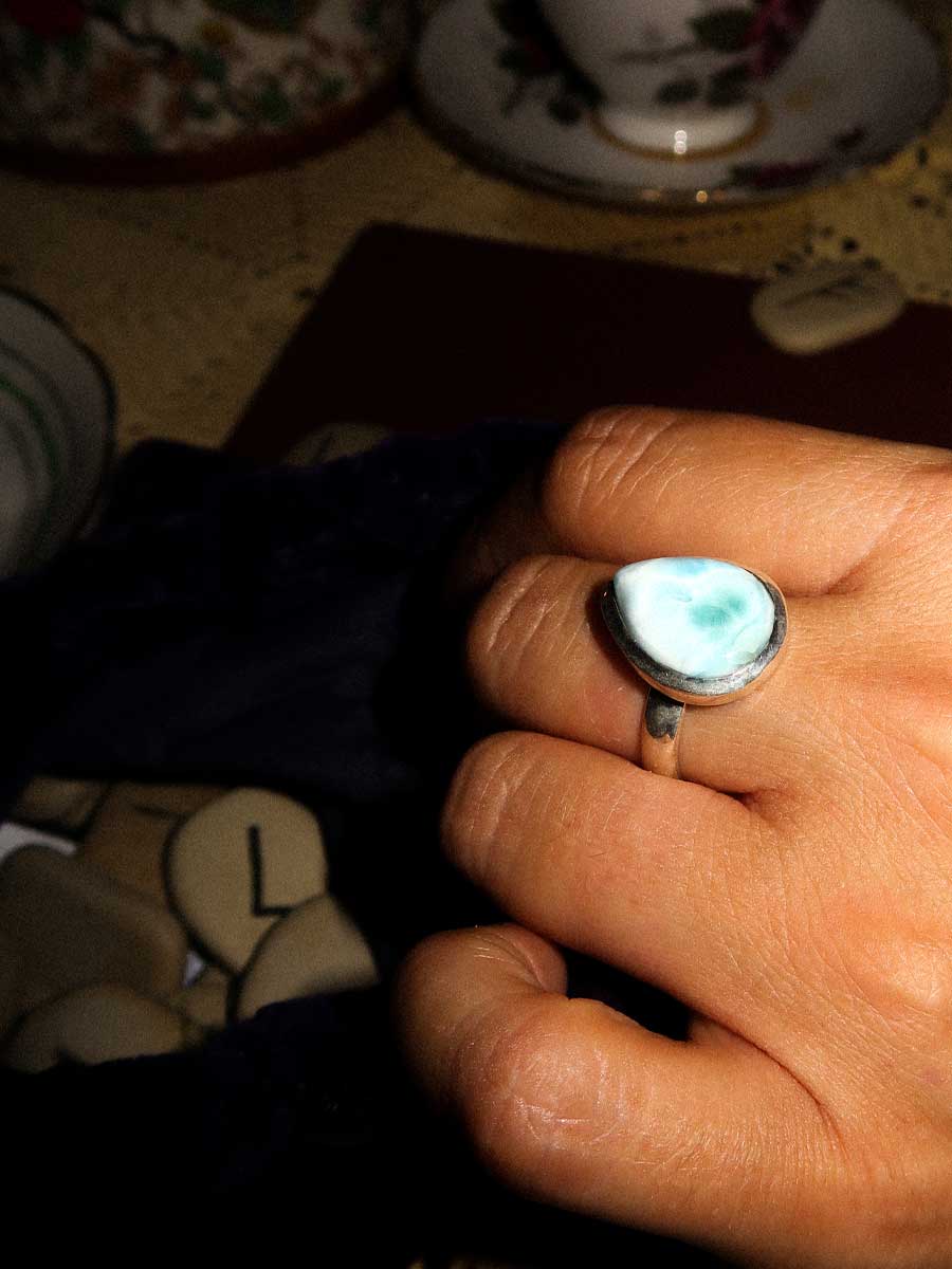 Syren Ring | Larimar | Size 9 image 3