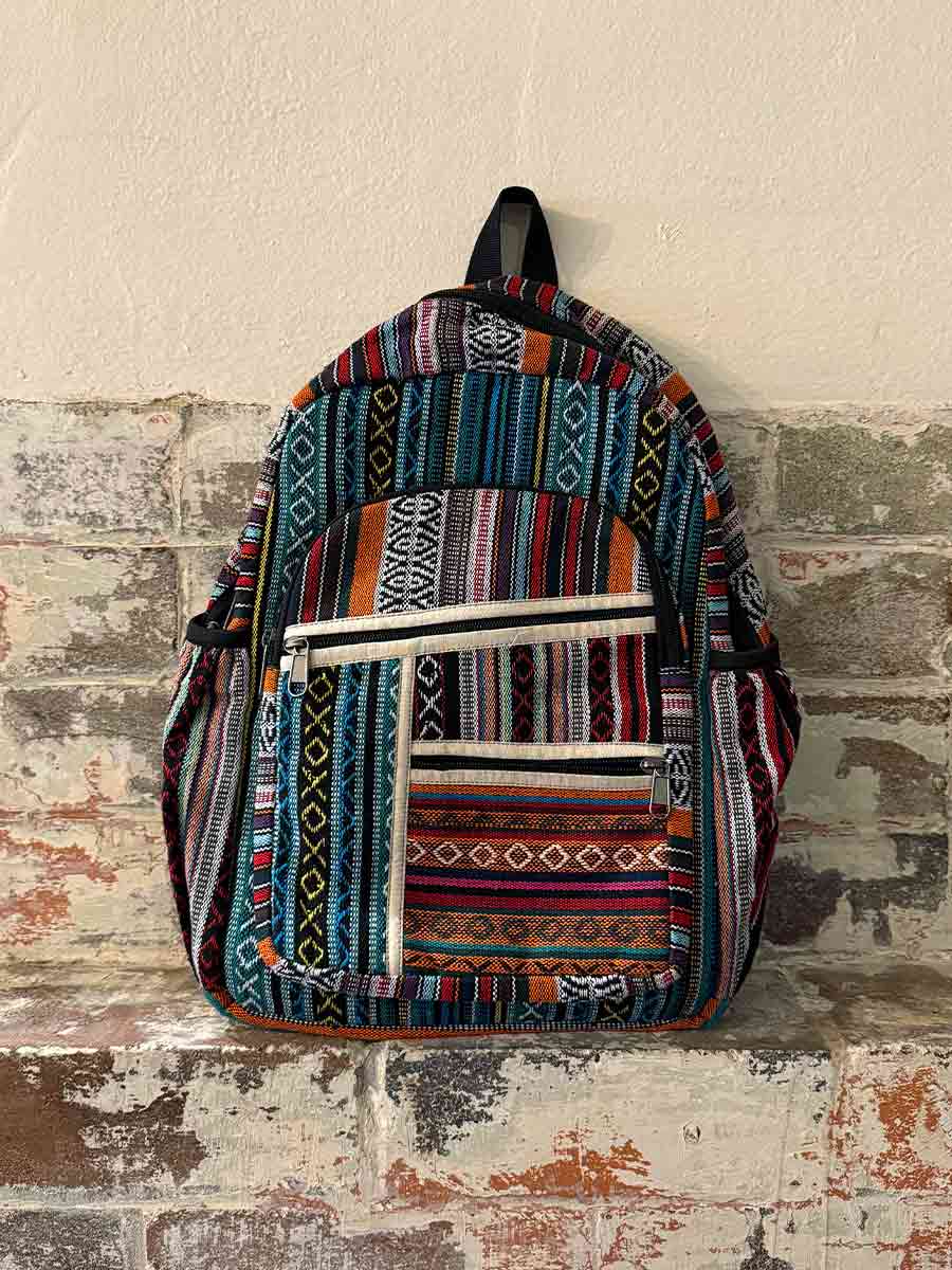 Nepalese Gheri Cotton Backpack image 0