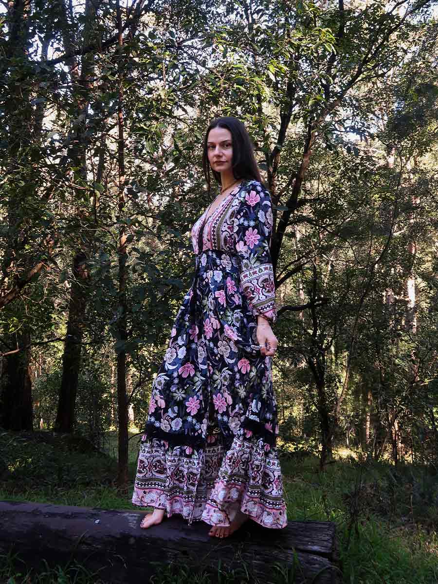 Sofia Long Sleeve Boho Maxi Dress image 2