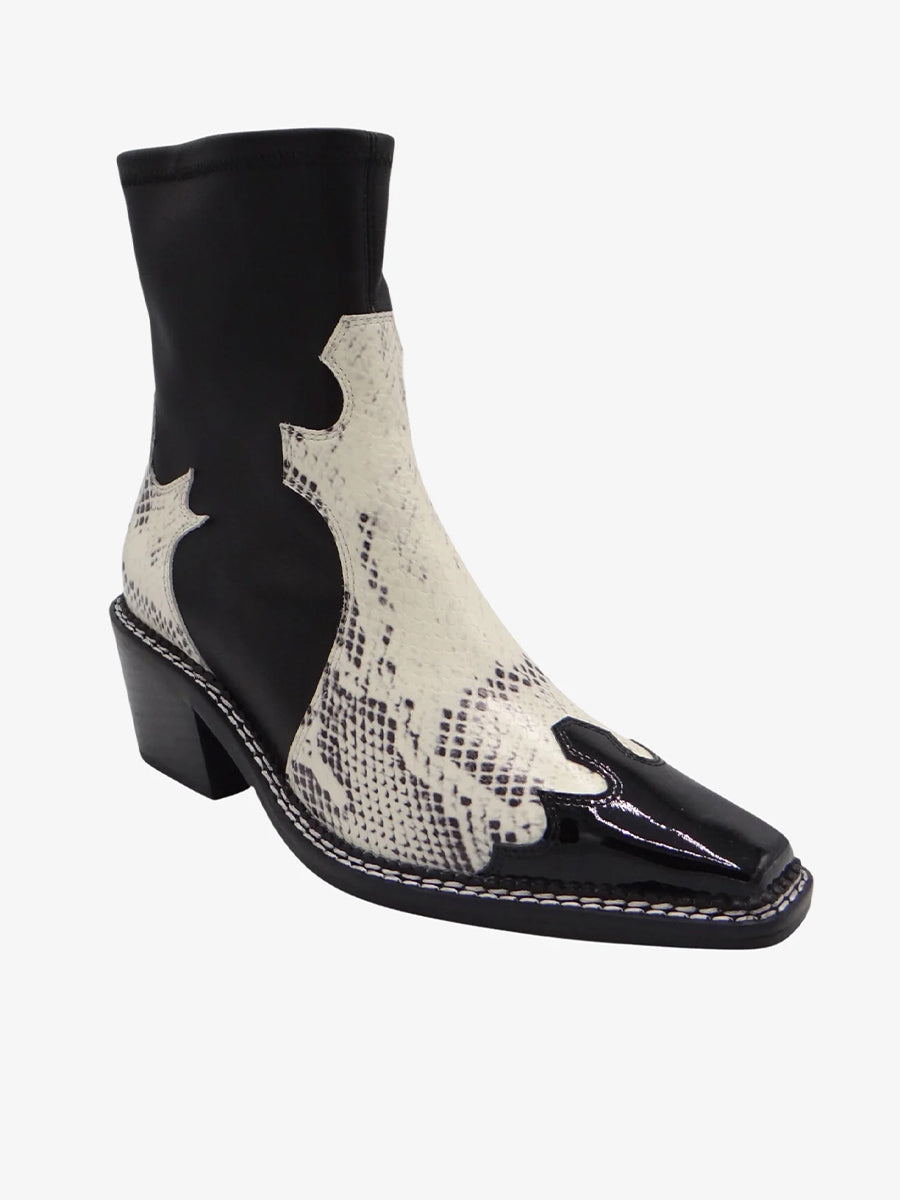 Kylie Boot Ivory Snake | Caverley Shoes image 2