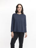 Orientique | Essential Knit T-shirt with Crew Neck in Navy - 10 image