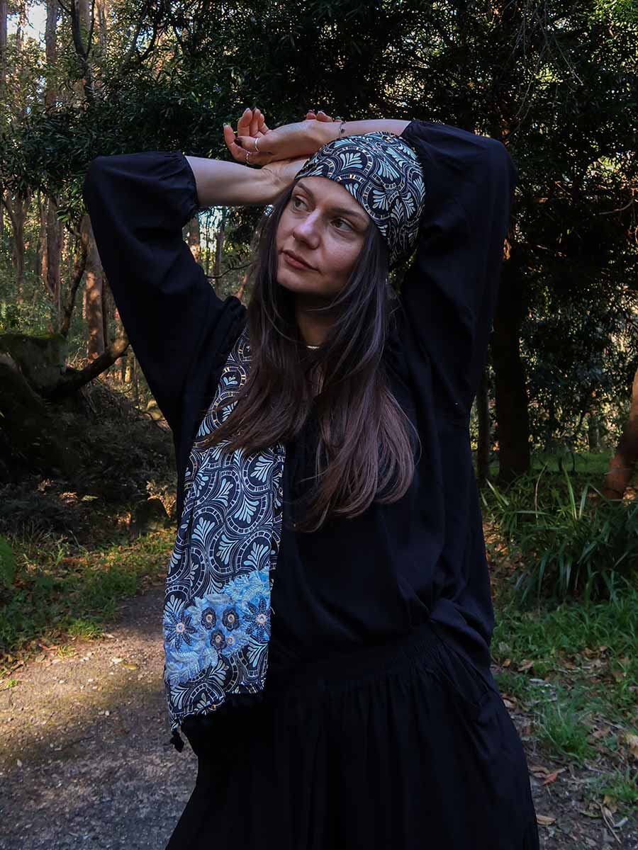 Essential Boho Top in Black image 3