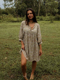Leura Mini Smock Dress with Batwing Sleeve - S image