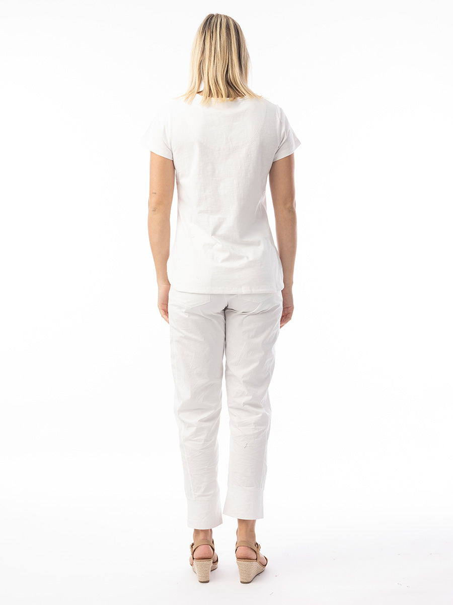 Orientique | Knit Essentials Tee V-Neck - White image 2