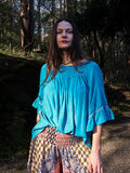 Stevie Boho Top in Teal - S/M image