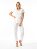Orientique | Knit Essentials Tee V-Neck - White - 8 image