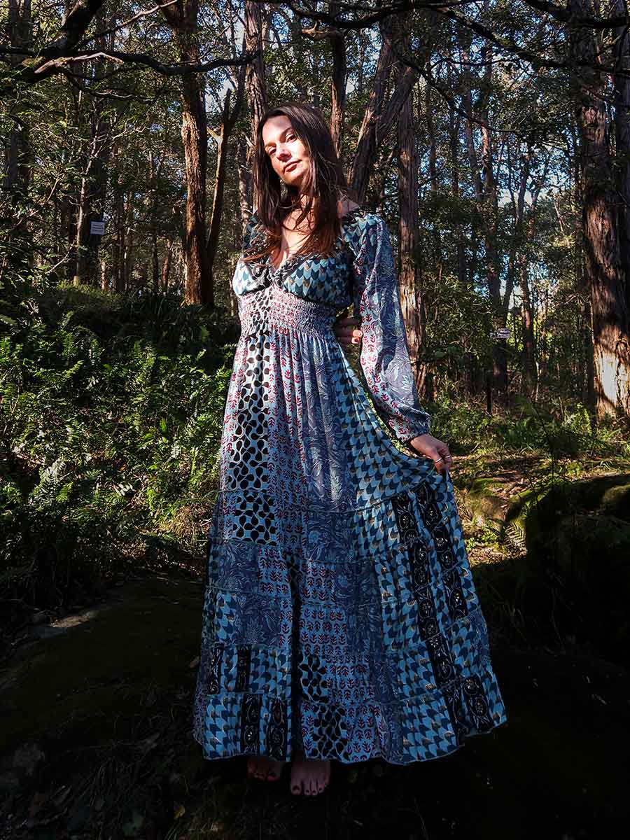 Mimi Long Sleeve Boho Maxi Dress image 0