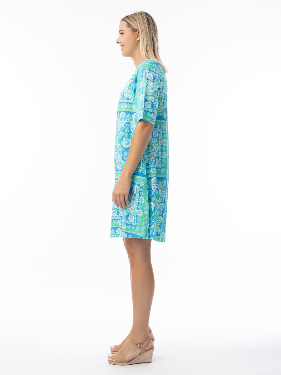 Orientique | Montevideo Aqua Dress Contemporary image 1