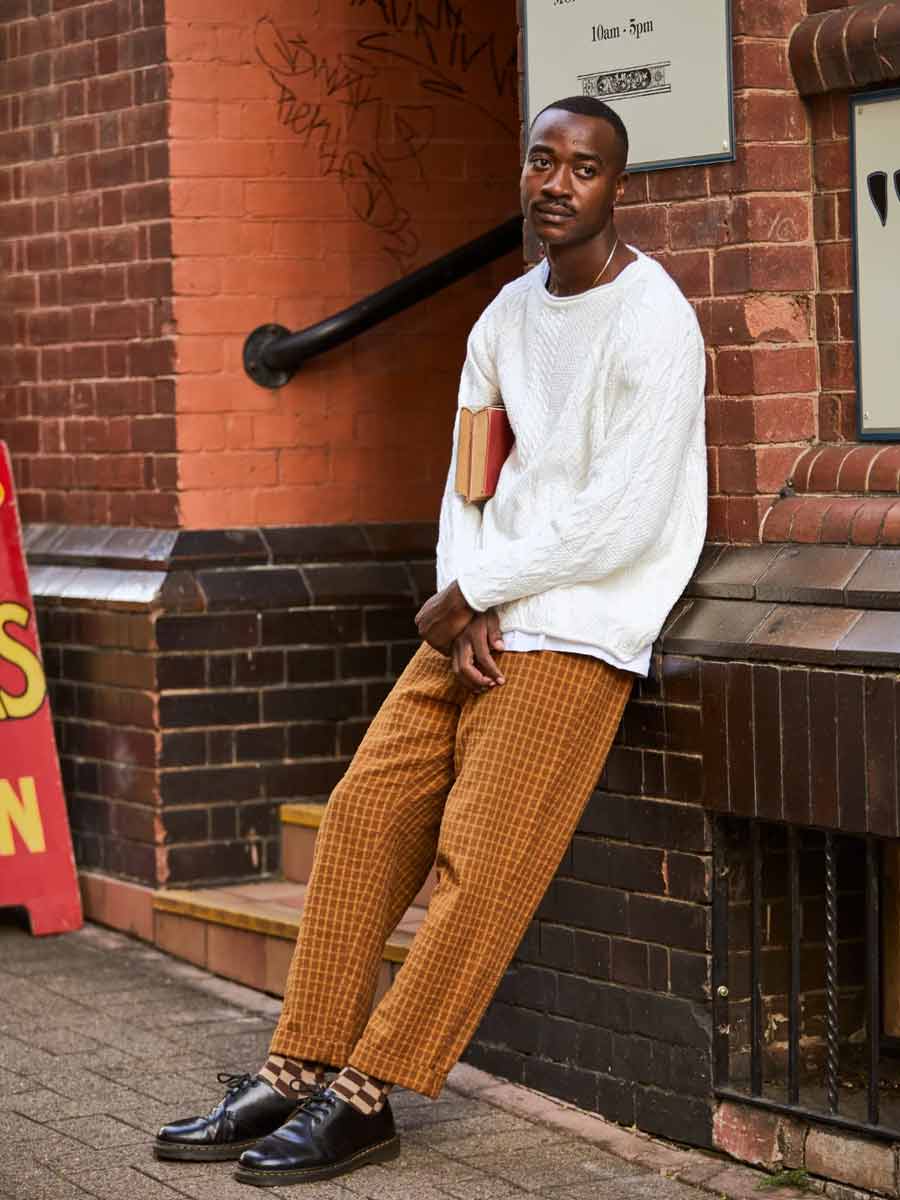 Ottway | Kora - Brown Checked Pants image 7