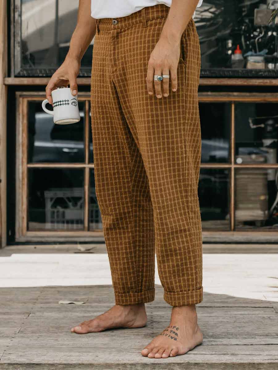 Ottway | Kora - Brown Checked Pants - L image