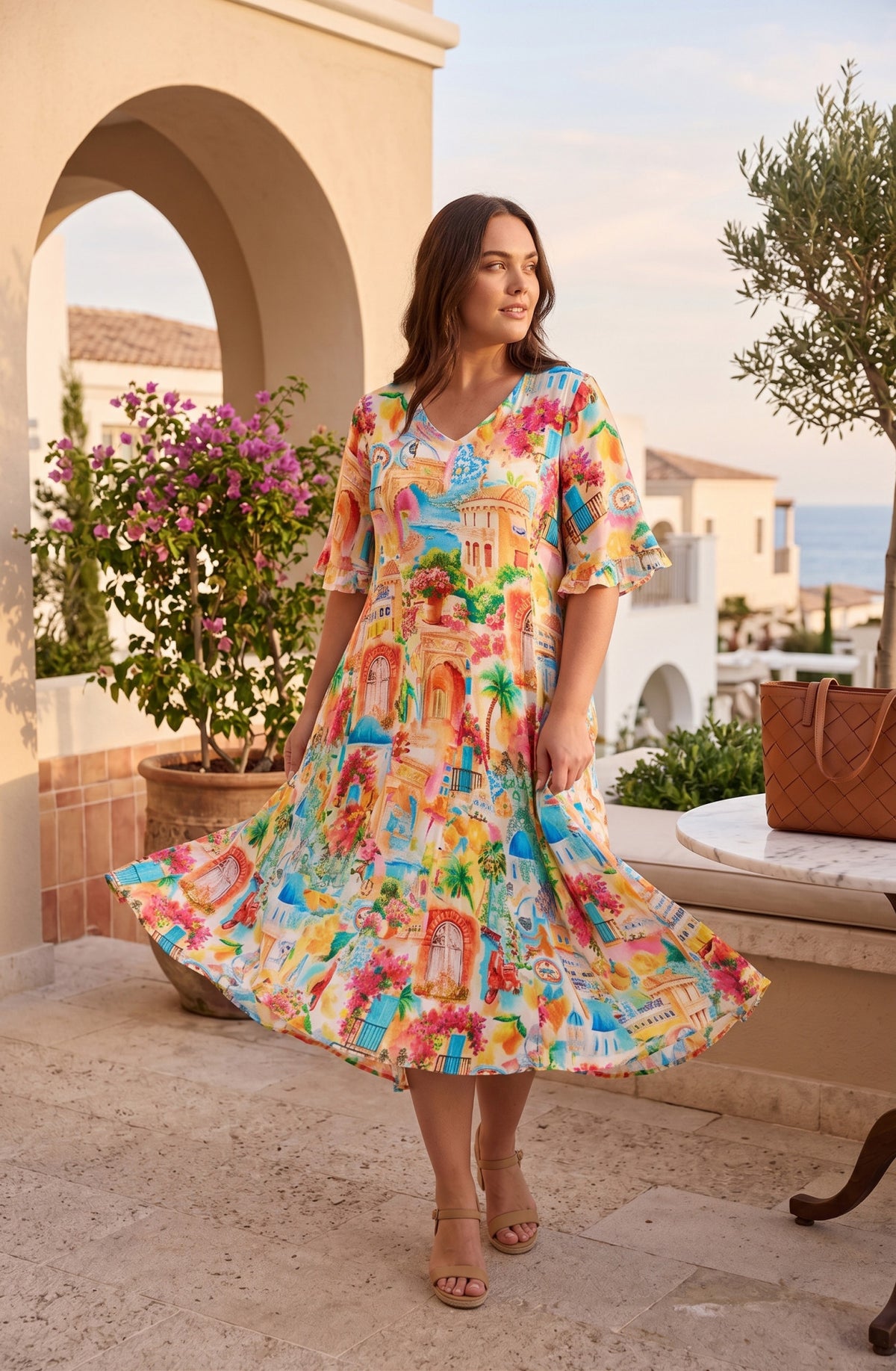 Orientique | 50yrs Travel Dress Godet