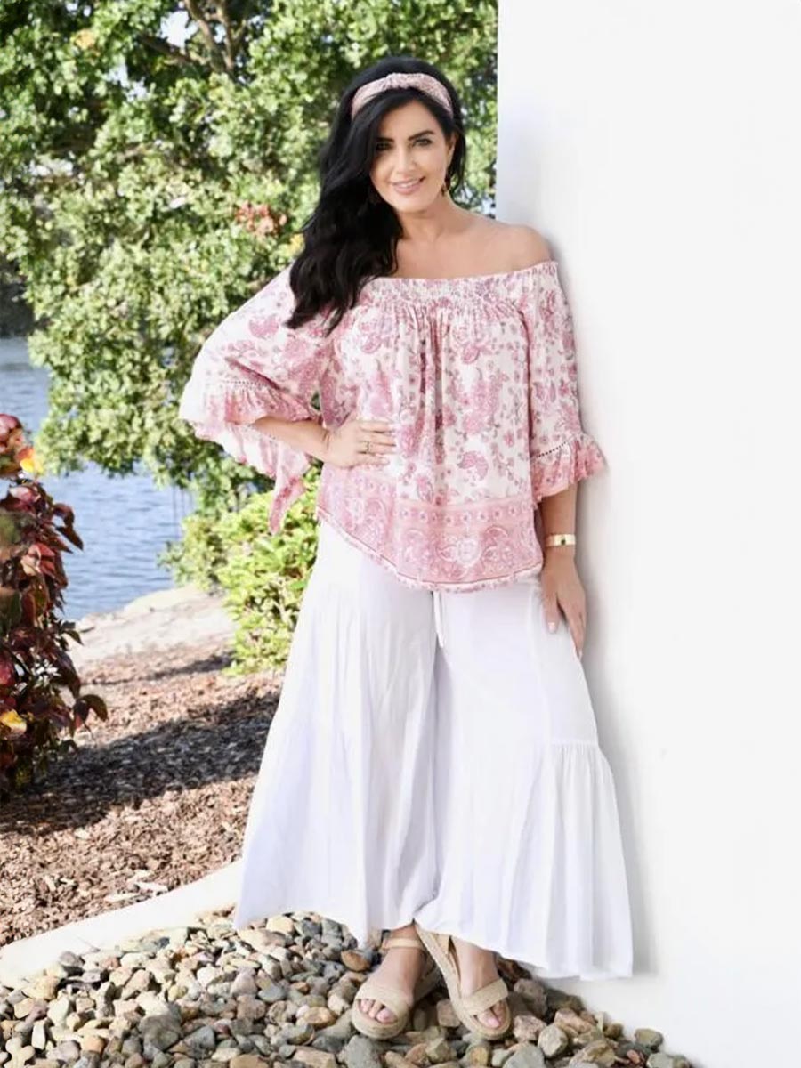 Texas Umbrella Pants in White image 0