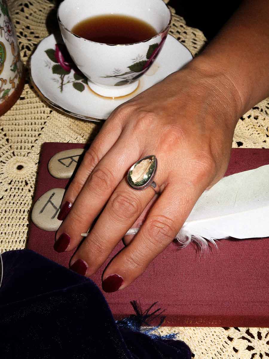 Viola Ring | Green Amethyst | Size 10 image 2