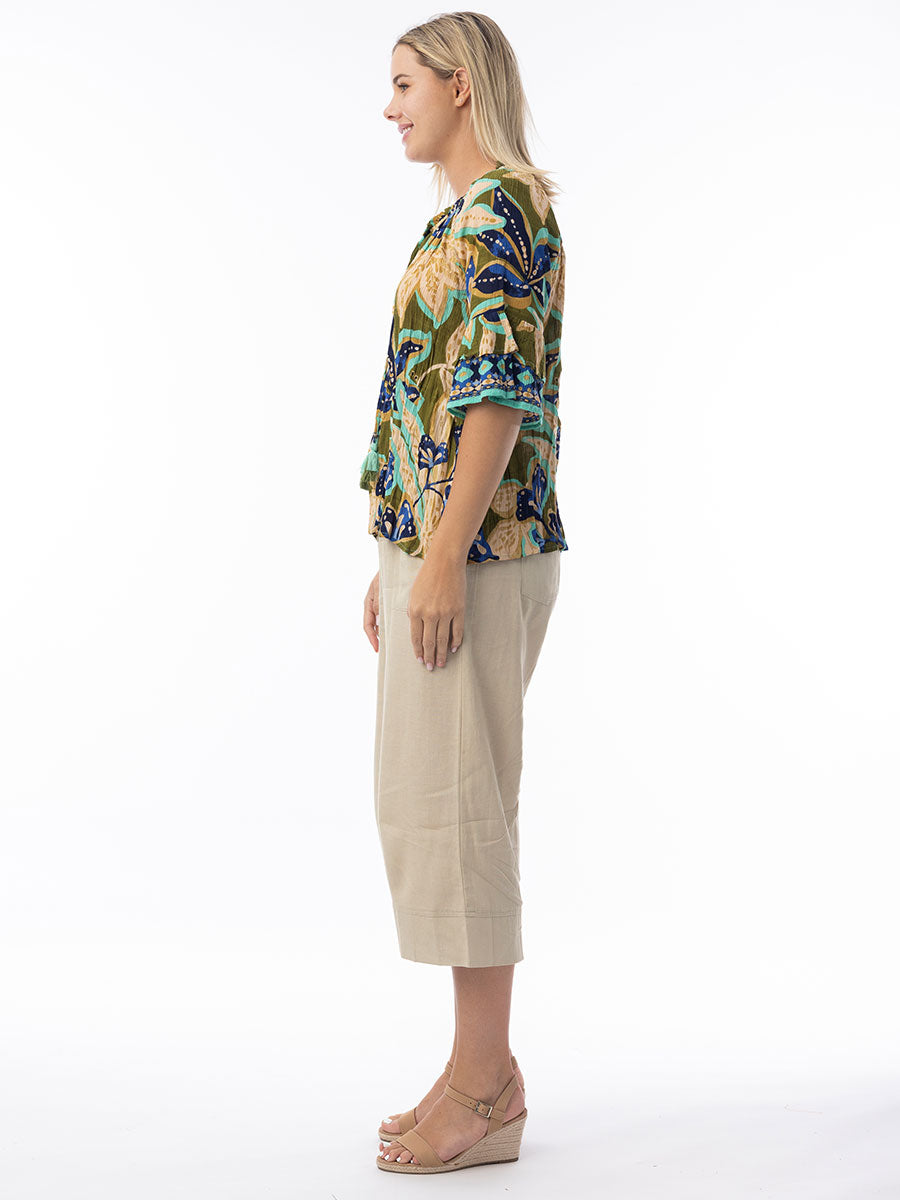 Orientique | Playa Brava Top Frill Sleeve image 1
