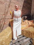 Main Stage White Fringe Tassel Top image 1
