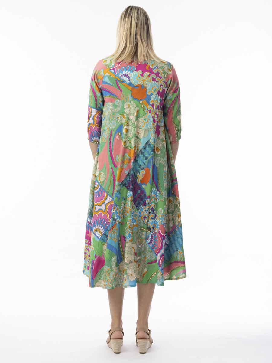 Santa Cruz Dress with Shirred Sleeve image 2