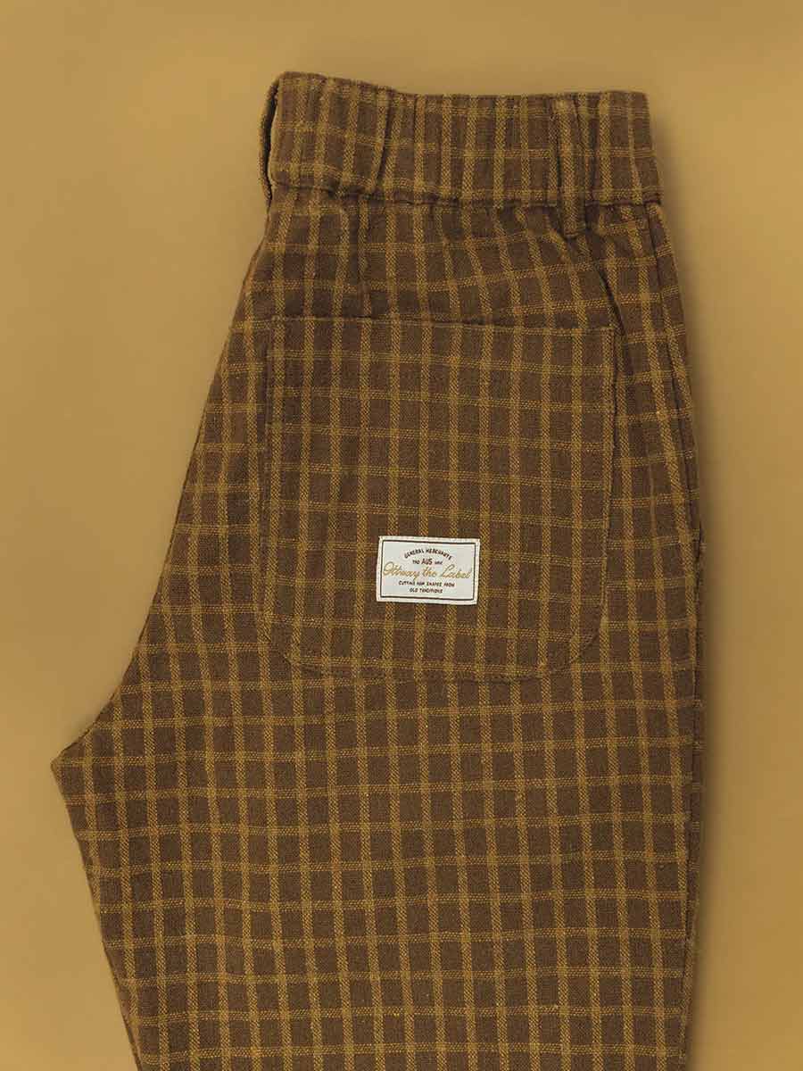 Ottway | Kora - Brown Checked Pants image 8
