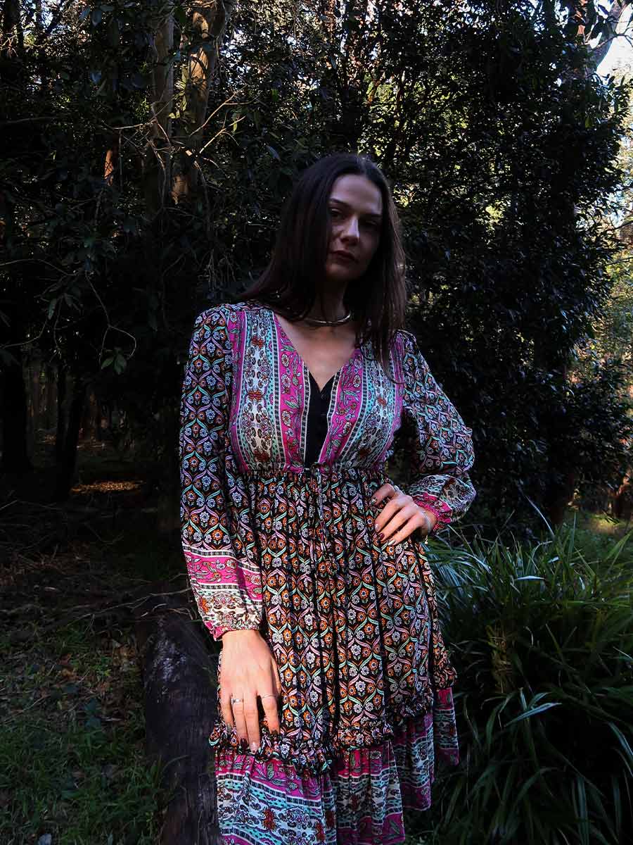 Lilliana Long Sleeve Boho Dress image 8