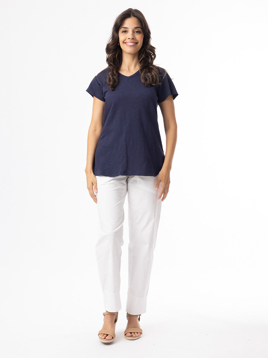 Orientique | Knit Essentials Tee V-Neck - Navy - 12 image