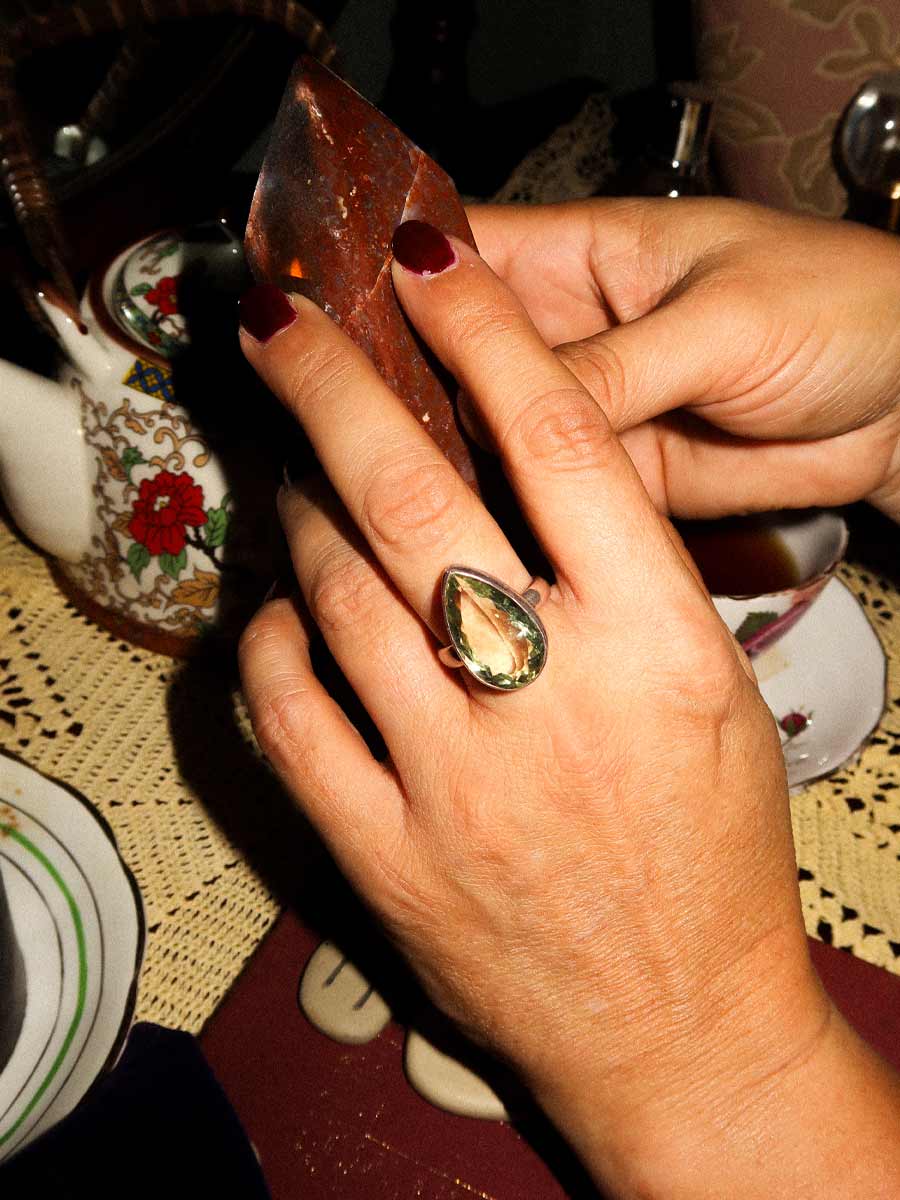 Viola Ring | Green Amethyst | Size 10 image 0