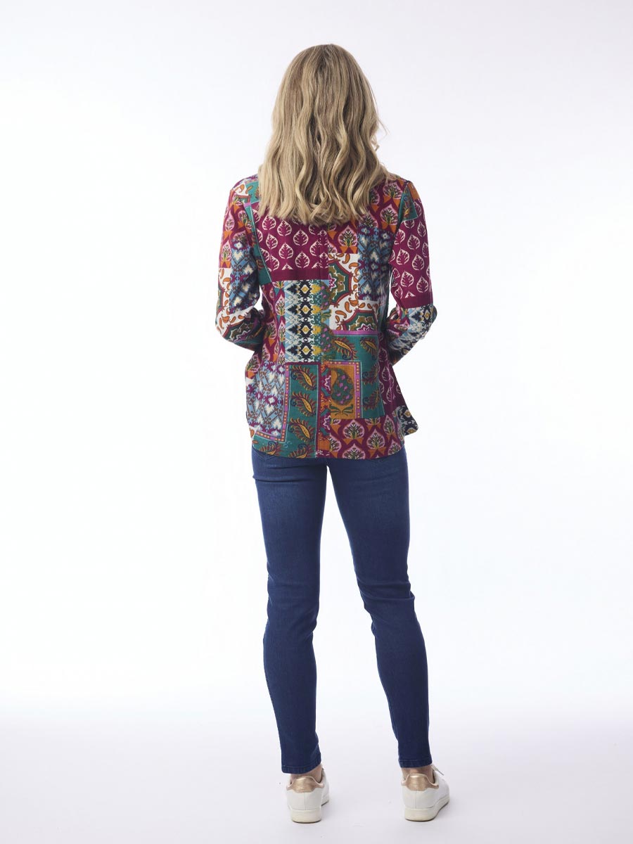 Orientique | Prato Patch Cowl-Neck Top image 2