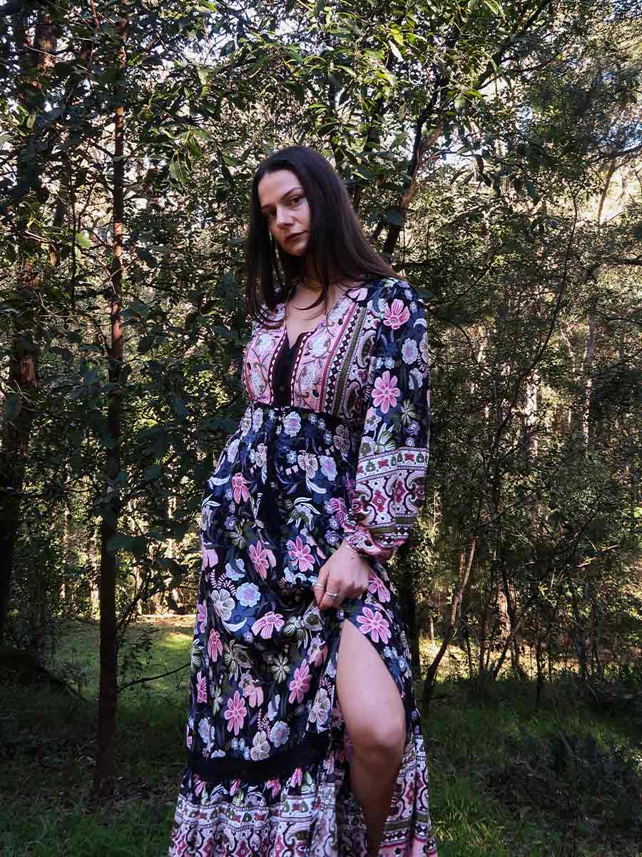 Sofia Long Sleeve Boho Maxi Dress image 4