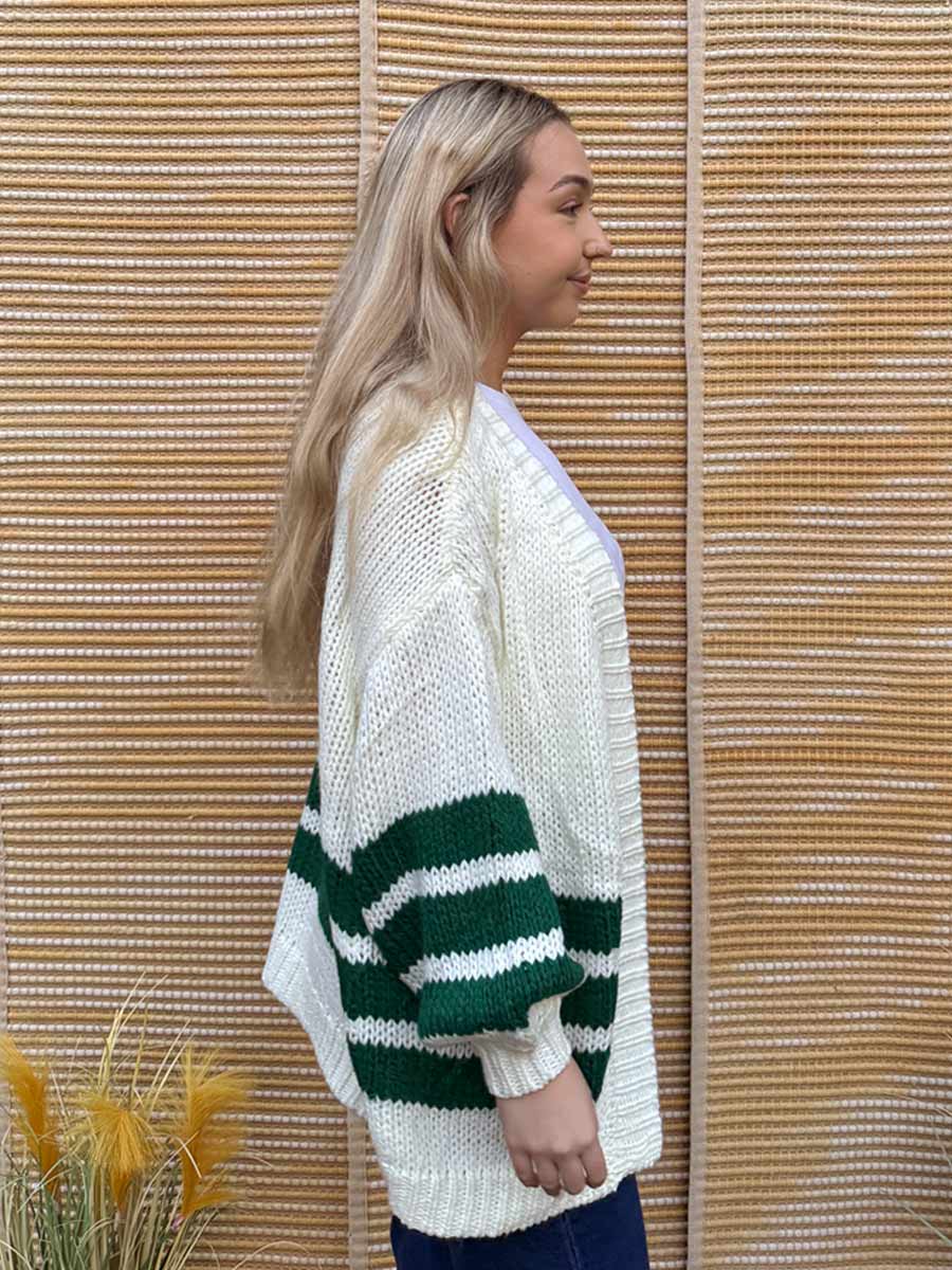 Varsity Recycled Acrylic Blend Cardigan image 1