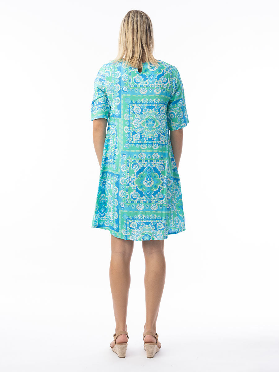 Orientique | Montevideo Aqua Dress Contemporary image 2