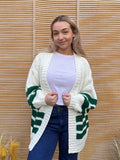 Varsity Recycled Acrylic Blend Cardigan - S/M image