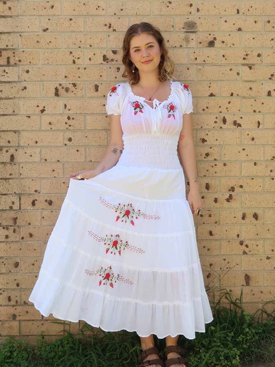 Rosalia Dress in White - FREE SIZE image