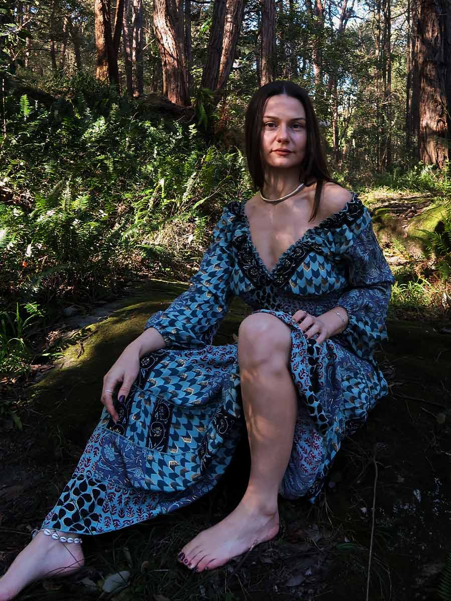 Mimi Long Sleeve Boho Maxi Dress image 3