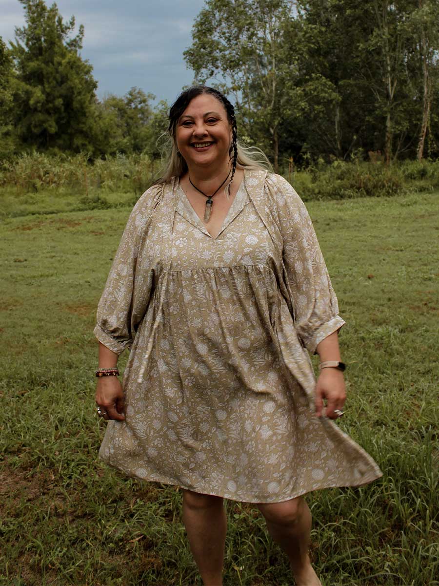 Leura Mini Smock Dress with Batwing Sleeve - XL image