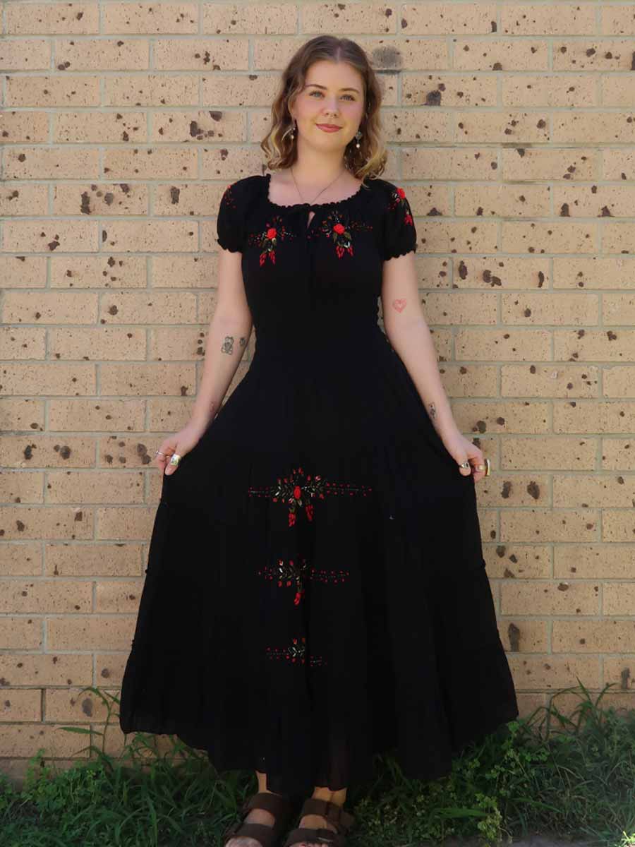 Rosalia Dress in Black - FREE SIZE image