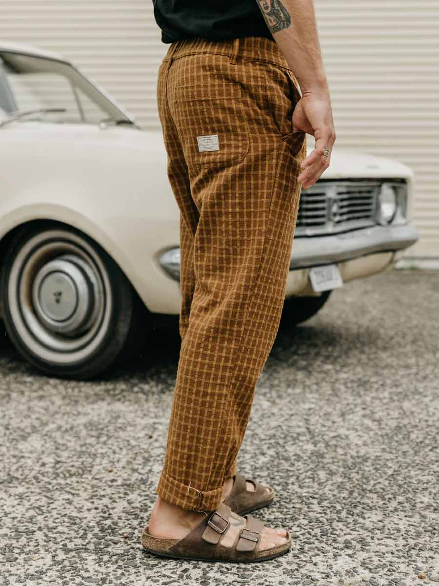 Ottway | Kora - Brown Checked Pants image 1