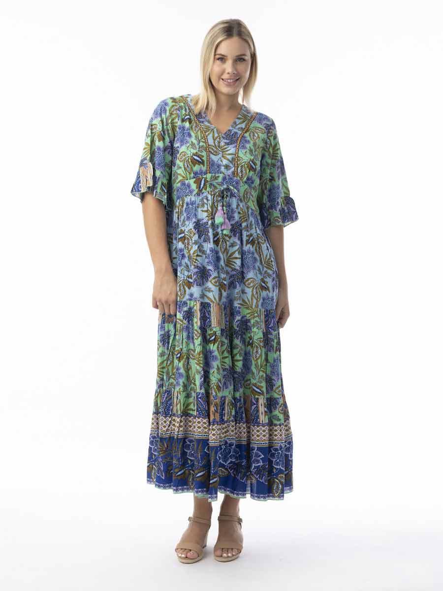 Las Cuevas Tie Waist Maxi Dress - 10 image